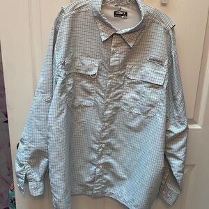 F mens Habit spf 40 long sleeve button shirt size XL.   EUC